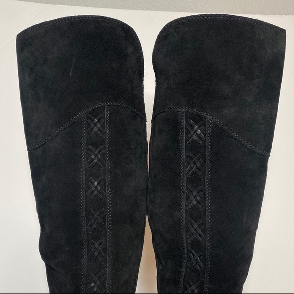 New! Vince Camuto Kreesell Black Suede Tall Boot 5 - Picture 10 of 14